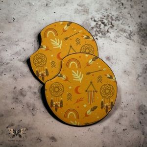 Boho Car Coaster | Coaster Set | Boho Coaster Set